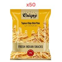 Crispy Tapioca Chips Stick Plain 200gm Pack of 50