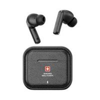 Swiss Military Victor RT75 PRO Active Noise Cancelling Earbuds - ENC & Transparency Mode, Hi-Res LDAC, Smart Touch Sensors, 180 Days Standby, 6Hr Music Time, Compatible With Android/iOS, Black SM-TWS-VICTOR-75PRO-BLK