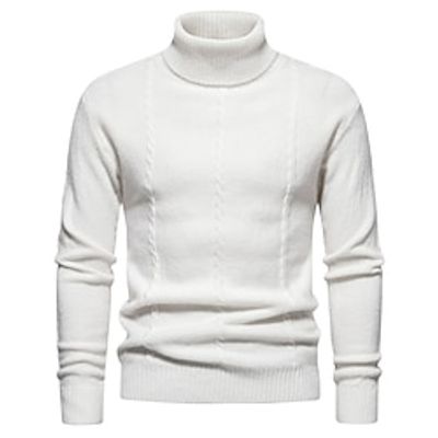 Men's Sweater Pullover Ribbed Knit Tunic Knitted Basic Solid Plain Color Turtleneck Keep Warm Modern Contemporary Daily Wear Going out Clothing Apparel Spring Fall Winter Black White XS S M Lightinthebox Men's Sweater Pullover Ribbed Knit Tunic Knitted Basic Solid Plain Color Turtleneck Keep Warm Modern Contemporary Daily Wear Going out Clothing Apparel Spring Fall Winter Black White XS S M Lightinthebox