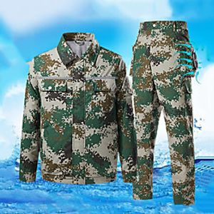 Men's Hiking Jacket with Pants Summer Cooling Fan Jacket Coat Top Pants  Trousers Bottoms USB Power Supply Air Conditioning Clothing Workwear Hiking Jacket Pants Suit Lightinthebox