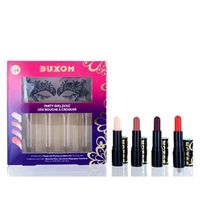 Buxom Party Girl Pout (W) Mini Set (Bigo + Glowing + Flushed + Fiery) Powerfull Plum Lipbalm (4 X 3.2ml) + Eye Veil