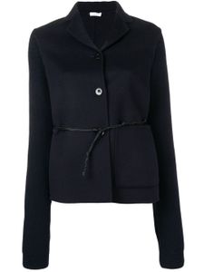 Jil Sander belted knitted sleeve blazer - Blue