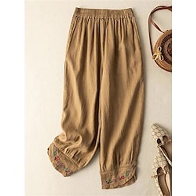 Women's Slacks Cropped Pants Ankle-Length Vacation Fashion Home Street Khaki Apricot M L Fall Winter Lightinthebox Women's Slacks Cropped Pants Ankle-Length Vacation Fashion Home Street Khaki Apricot M L Fall Winter Lightinthebox