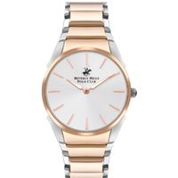 Beverly Hills Polo Club Women's Analog Display Watch & Metal Strap, Silver And Rose Gold - BP3384C.530