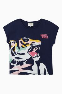 Tiger Side Face Cotton T-Shirt