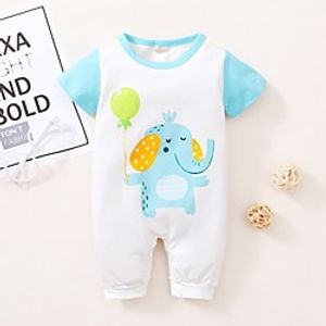 Baby Girls' Active Print Print Short Sleeves Romper White miniinthebox