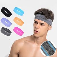 Spandex Sweat Headband Sports Headband Men's Women's Headwear Solid Colored Breathable Quick Dry Moisture Wicking for Fitness Running Jogging Spring Summer Autumn / Fall Purple Yellow Orange miniinthebox - thumbnail