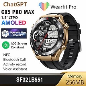 Smart Watch HK5 HERO 1.5inch Men AMOLED HD Screen Compass NFC Bluetooth Call GPS Tracker Health Monitoring Wireless Charging Smartwatch Lightinthebox