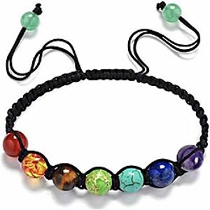handmade 7 chakra bracelet healing crystal meditation relax anxiety for women's and mens Lightinthebox