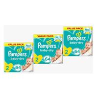 Pampers Baby Dry Diapers Size 2, 64's x 3