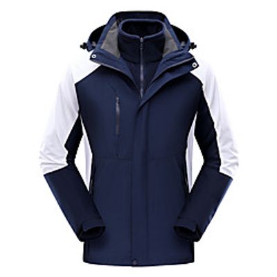 Women's Men's Hiking 3-in-1 Jackets Ski Jacket Hiking Fleece Jacket Polar Fleece Winter Outdoor Thermal Warm Windproof Quick Dry Lightweight Hoodie Windbreaker Trench Coat Skiing Ski  Snowboard Lightinthebox