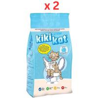 Kiki Kat White Bentonite Clumping Cat Litter Cleany 5L (4.35 Kg) (Pack of 2)