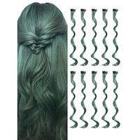 Bouncy Curl Deep Wave Synthetic Hair 22 inch Hair Extension Clip In / On 10-Pack Smooth Women's Lightinthebox - thumbnail