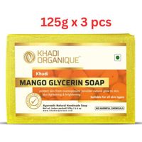 Khadi Organique Mango Glycerine Soap 125G (Pack Of 3)