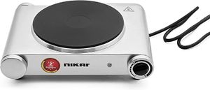 Nikai Stainless Steel Single Hot Plate 1500W NKTOE4N2 Silver/Black