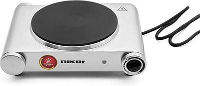 Nikai Stainless Steel Single Hot Plate 1500W NKTOE4N2 Silver/Black
