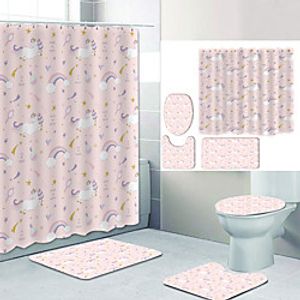 Bathroom Shower Curtain  Mat Set Modern Polyester New Design miniinthebox