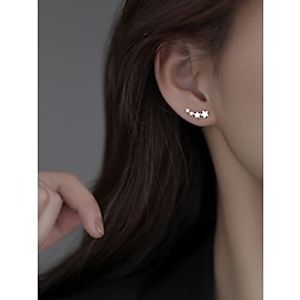 Women's Earrings Classic Star Fashion Cute Silver Earrings Jewelry Silver For Wedding Party 2pcs Lightinthebox