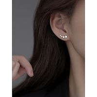 Women's Earrings Classic Star Fashion Cute Silver Earrings Jewelry Silver For Wedding Party 2pcs Lightinthebox - thumbnail