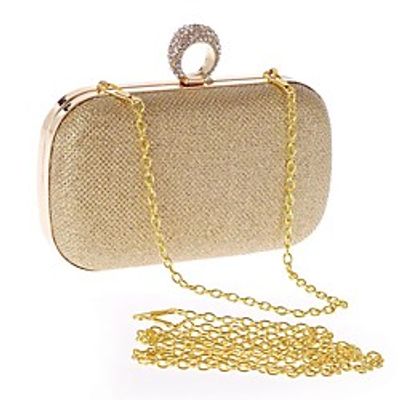 Women's Bags Polyester Alloy Evening Bag Crystals Party  Evening Daily Evening Bag Bridal Purse Black Silver Gold Red Lightinthebox