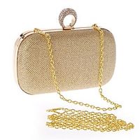 Women's Bags Polyester Alloy Evening Bag Crystals Party  Evening Daily Evening Bag Bridal Purse Black Silver Gold Red Lightinthebox - thumbnail