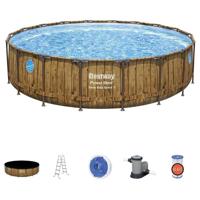 Bestway Pool Set Power Steel Vista Brown 549X122Cm - 56977