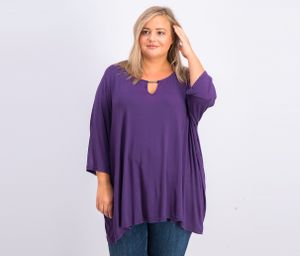 Womens Plus Size Plain Top  Purple