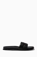 Logo Slides in Quilted Nappa Logo Slides in Quilted Nappa