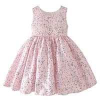 Kids Girls' Floral Dress Flower Dress School Crew Neck Sleeveless Daily Dress 3-7 Years Summer Pink Lightinthebox - thumbnail