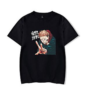 Inspired by Jujutsu Kaisen Yuji Itadori Cosplay Costume T-shirt Polyester / Cotton Blend Graphic Prints Printing Harajuku Graphic T-shirt For Women's / Men's miniinthebox