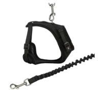 Trixie Y-Harness Mesh With Elastic Leash For Cats - Black 39-60Cm