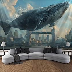 Whale Tale Painting Hanging Tapestry Wall Art Large Tapestry Mural Decor Photograph Backdrop Blanket Curtain Home Bedroom Living Room Decoration Lightinthebox