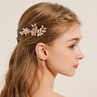 Hair Combs Headdress Headpiece Rhinestone Alloy Wedding Cocktail Vintage Luxury With Rhinestone Faux Pearl Headpiece Headwear Lightinthebox