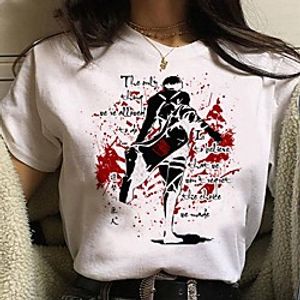 Inspired by Attack on Titan Cosplay Anime Cartoon Polyester / Cotton Blend Print Harajuku Graphic Kawaii T-shirt For Women's / Men's miniinthebox