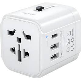 Travel Adp USB-C and 2xUSB-A Ports - Wht (PA-TA01 WHITE)