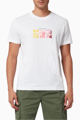 Palm Print T-shirt in Organic Cotton Palm Print T-shirt in Organic Cotton