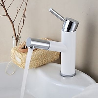 Bathroom Sink Faucet - Pull out Electroplated Centerset Single Handle One HoleBath Taps miniinthebox Bathroom Sink Faucet - Pull out Electroplated Centerset Single Handle One HoleBath Taps miniinthebox