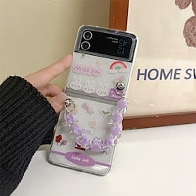 Phone Case For Samsung Galaxy Flip Z Flip 4 Z Flip 3 Flip Dustproof Anti-Scratch Cartoon PC Lightinthebox