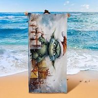 Merry Christmas Beach Towel Oversized for Adults Kids, Microfiber Xmas Snowman Bath Towel, Quick Dry Absorbent Santa Claus Winter Pool Towel, Christmas Decor Bathroom Towel Lightinthebox - thumbnail