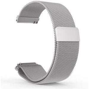 Max And Max Metal Watch Strap For Samsung Watch 20/22 mm WST003, Silver Color
