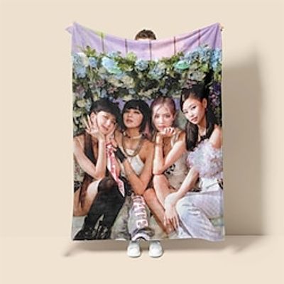 Blackpink Pattern Soft Throws Blanket,Novelty Flannel Throw Blankets Warm Printed All Seasons Gifts Home Decor Big Blanket Lightinthebox