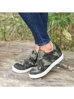 Women's Casual Solid Color Zip Sneakers - thumbnail