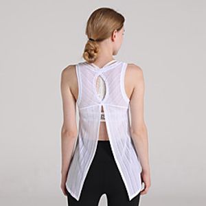 Women's Crew Neck Yoga Top Tank Top Split Cut Out Solid Color White Black Burgundy Pink Cyan Yoga Fitness Gym Workout Top Sleeveless Sport Activewear Quick Dry Breathable Comfortable Micro-elastic Lightinthebox