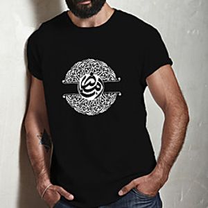 Men's Unisex Tee T shirt Hot Stamping Symbol Graphic Prints Plus Size Print Short Sleeve Casual Tops Cotton Basic Fashion Designer Big and Tall Black Lightinthebox
