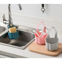 Kitchen Sink Drain Rack Soap Sponge Holder Hanging Storage Basket for Bathroom Adjustable Faucet Holder Kitchen Accessories Lightinthebox - thumbnail