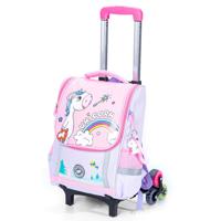 Eazy Kids School Bag Unicorn With Trolley - Purple