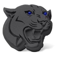 Medori 2D Panther Head Black Crystal Ceramic Car Air Freshener For Vent - thumbnail