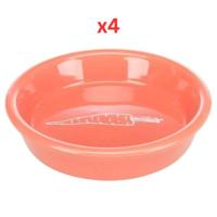 Trixie Ceramic Bowl For Rabbit - Pink 14cm (Pack Of 4)
