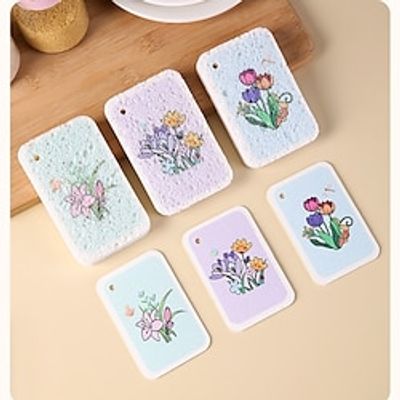 Wood Pulp Cotton Sponge Square Compressed Wood Pulp Dishwasher Colored Non Greasy Sponge Block Kitchen Cleaning Cloth Lightinthebox