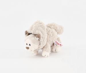 Stuffed Animal Winter Snow Cat Plush  Gray